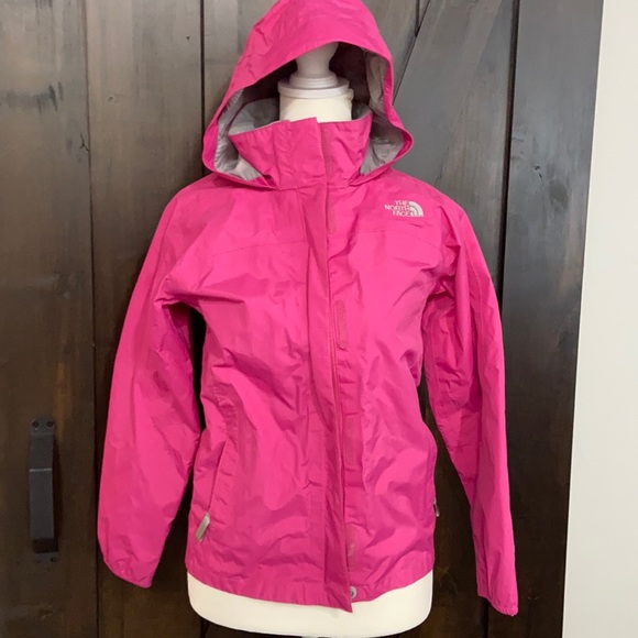 North Face Girls Hooded Windbreaker sz M - Picture 1 of 8